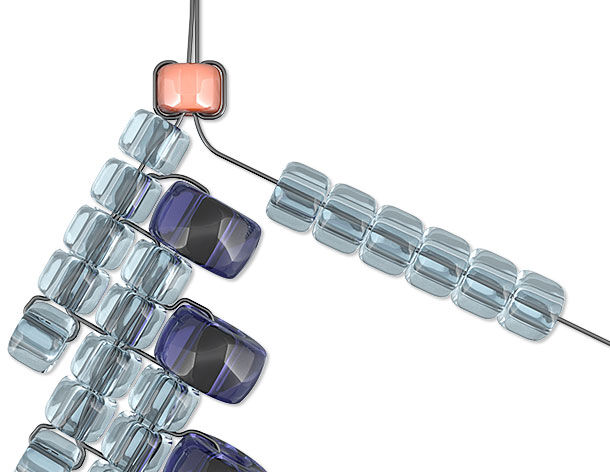 Illustration of beading stitch